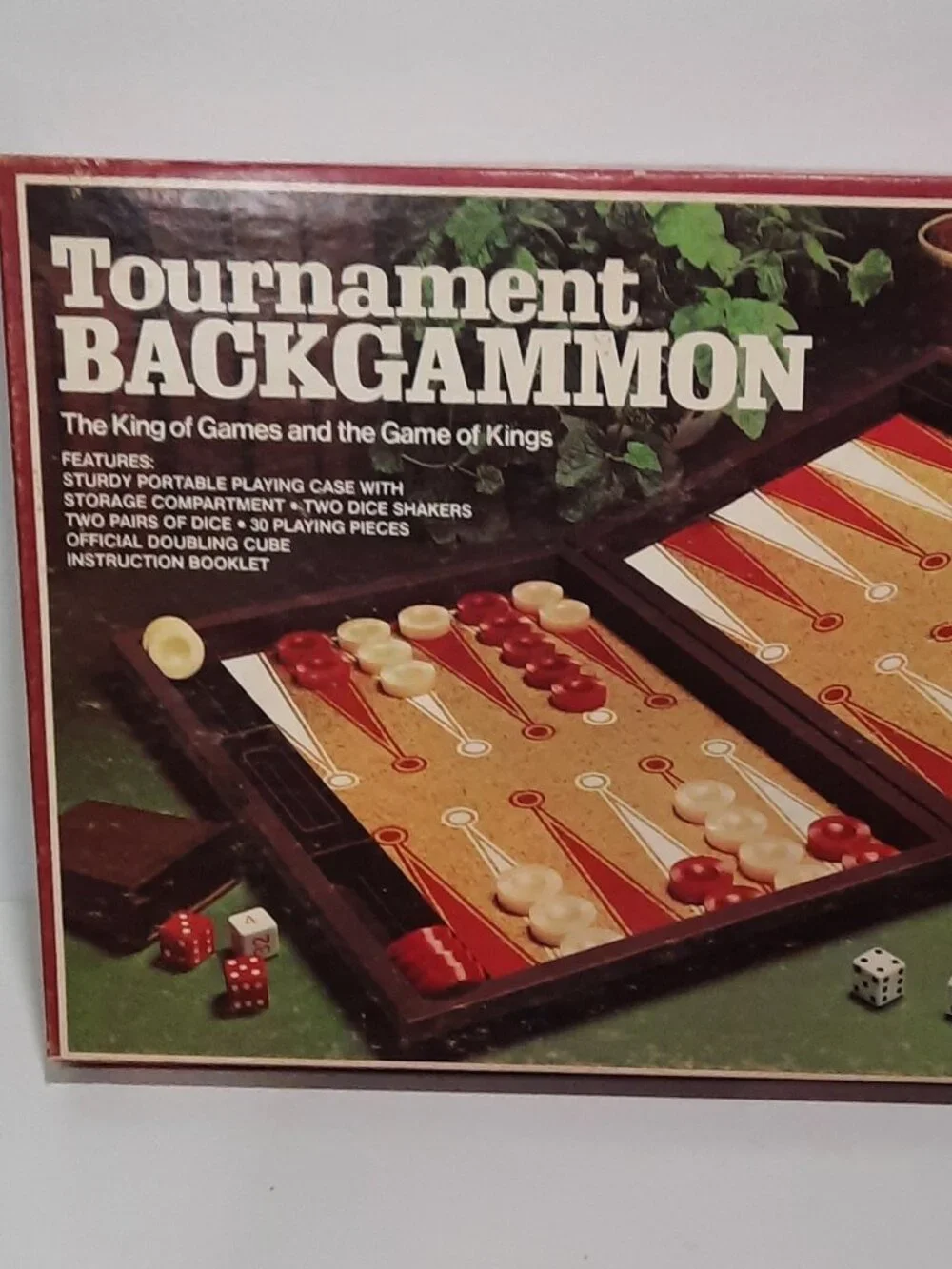 Vtg Tournament Backgammon by ES Lowe 1978 Ed Complete Less Instructions W/ Box